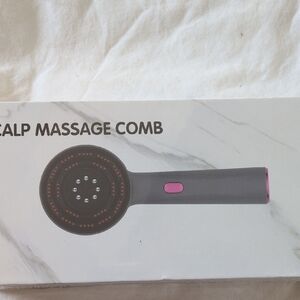 Gray and Pink Scalp Massage Comb